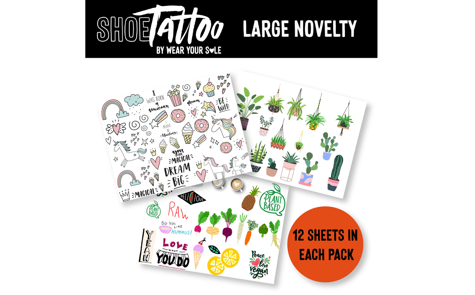 WYS Large Shoe Tattoo - Novelty